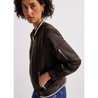 Street One Satin Bomber Blouson Deep Roast Brown