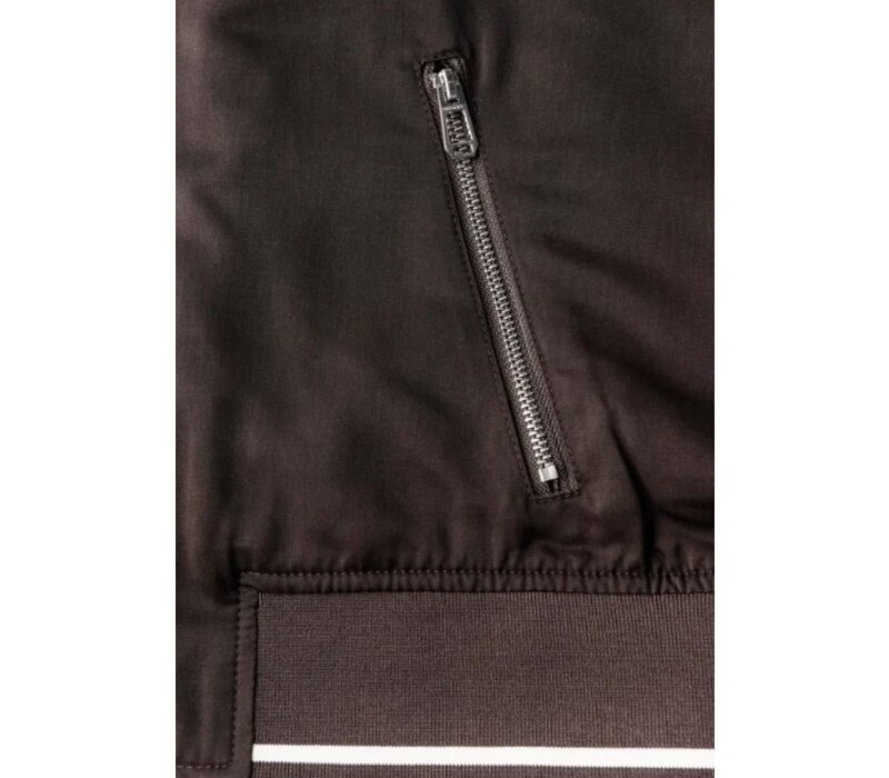 Street One Satin Bomber Blouson Deep Roast Brown