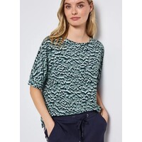 Street One Soft Printed Batwing Shirt Arona Blue