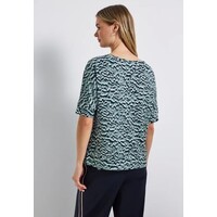 Street One Soft Printed Batwing Shirt Arona Blue