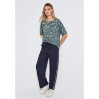 Street One Soft Printed Batwing Shirt Arona Blue