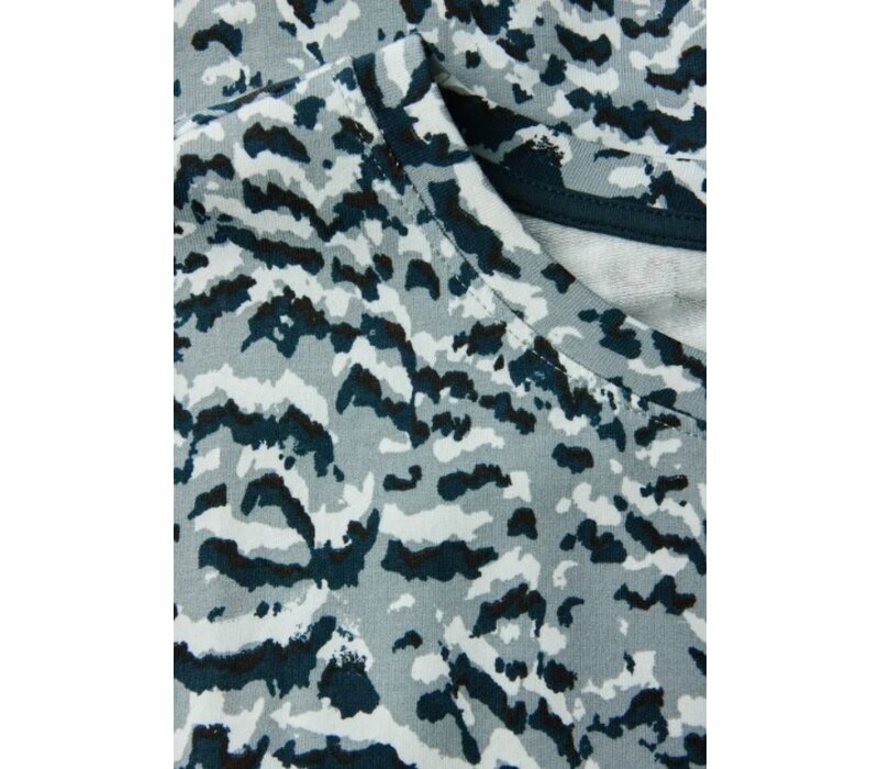 Street One Soft Printed Batwing Shirt Arona Blue