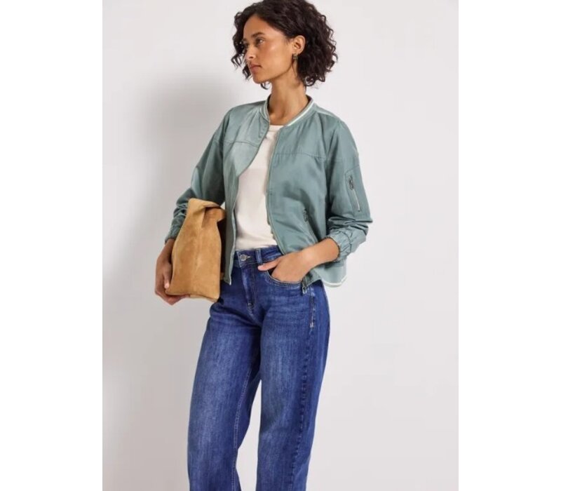 Street One Satin Bomber Blouson Arona Blue
