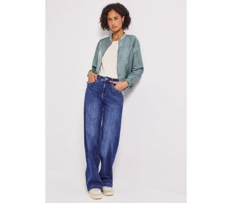 Street One Satin Bomber Blouson Arona Blue