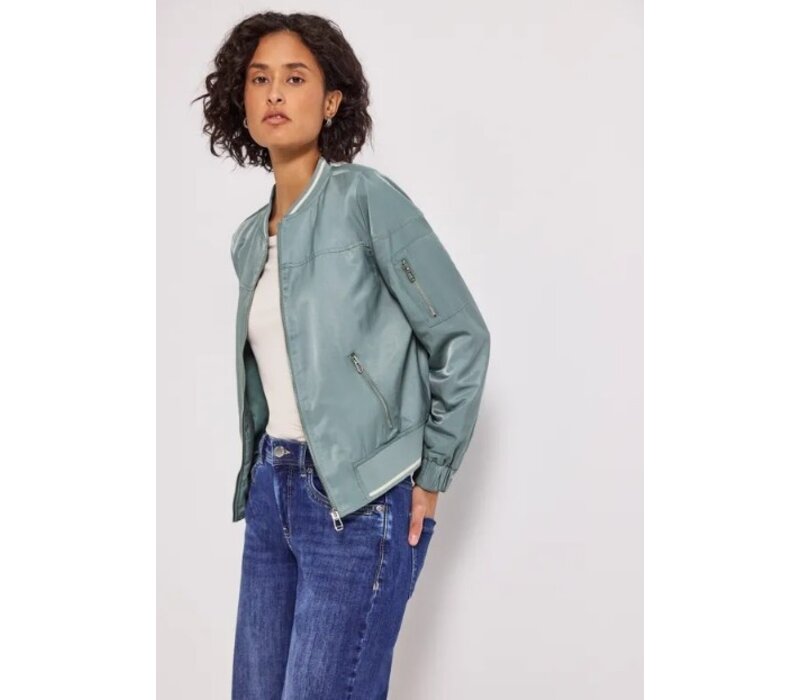 Street One Satin Bomber Blouson Arona Blue