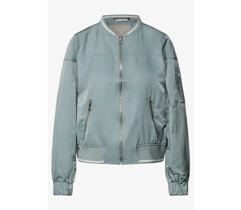 Street One Satin Bomber Blouson Arona Blue