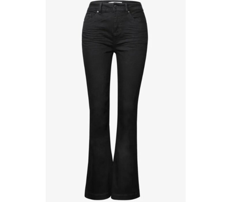 Street One Bootcut High Waist Black Clean Washed