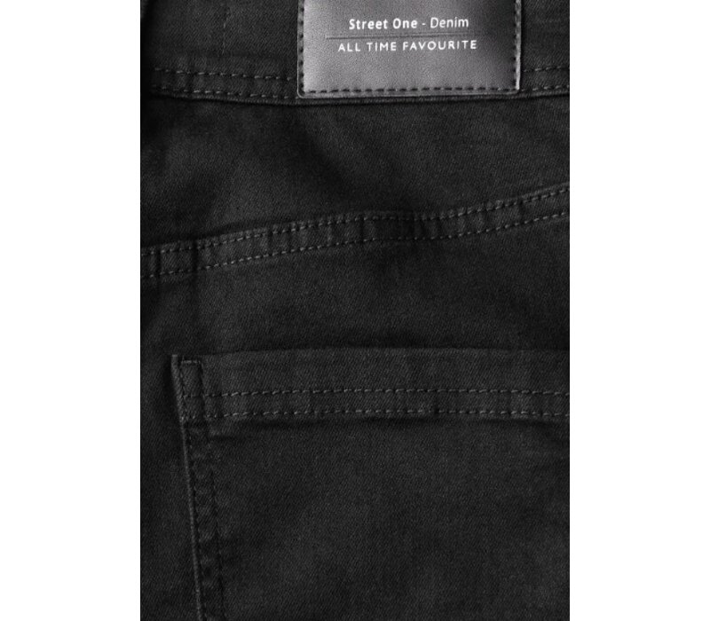 Street One Bootcut High Waist Black Clean Washed