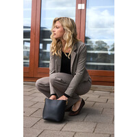 Red Button Skipper Punta Pinstripe Warm Taupe