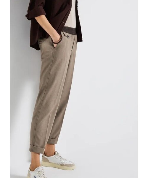 StreetOne Street One Chino Melange Tape Mid Waist