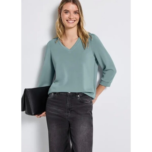 Street One V-Neck Silk Look Shirt 