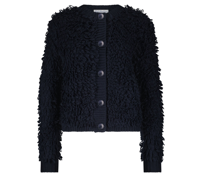Red Button Jacket Loops Indigo