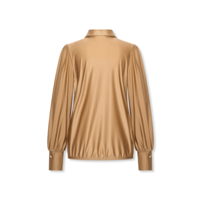 Helena Hart Top Seda Glans Camel