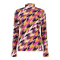 Geisha Top with Col Jersey Fuchsia Purple