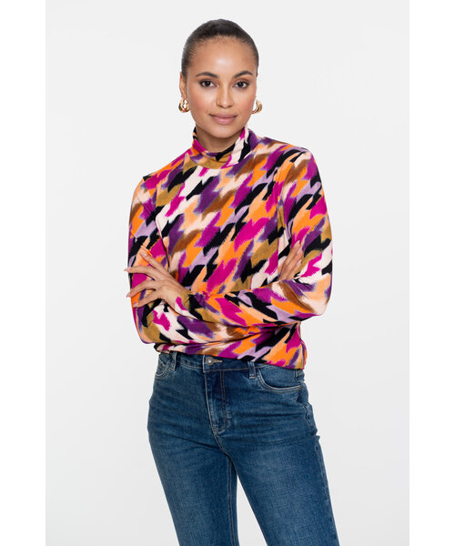 Geisha Geisha Top with Col Jersey