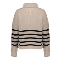Geisha Pullover Zip Striped Sand