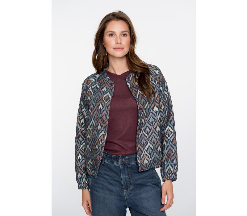 Geisha Jacket Print Blue