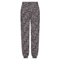 Zoso Print Travel Pant Mocha Navy