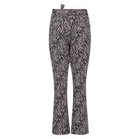 Zoso Print Travel Pant Mocha Navy