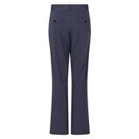 Zoso Print Travel Pant Mocha Navy