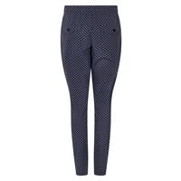 Zoso Print Travel Pant Mocha Navy