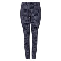 Zoso Print Travel Pant Mocha Navy
