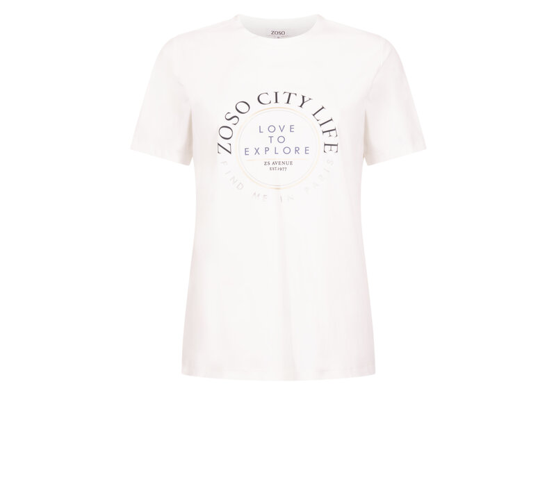 Zoso Travel Top Off White Navy