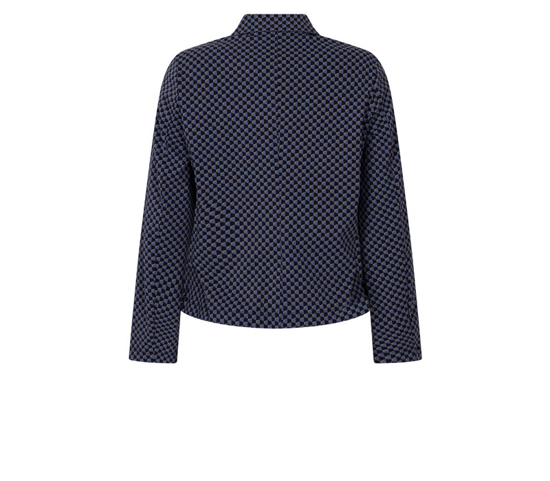 Zoso Print Travel Jacket Mocha Navy