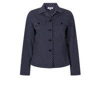 Zoso Print Travel Jacket Mocha Navy