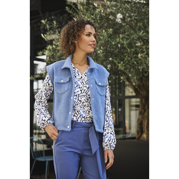 Zoso Print Travel Blouse 