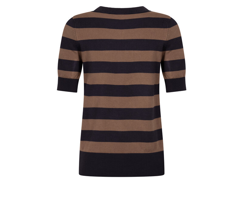 Zoso Knitted Sweater Navy Mocha