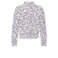 Zoso Print Travel Blouse Off White Navy
