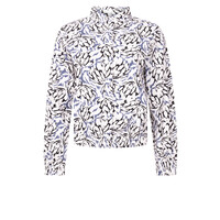 Zoso Print Travel Blouse Off White Navy
