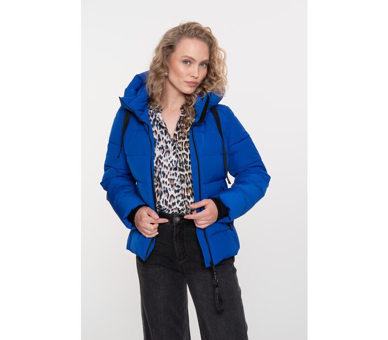 Geisha Jacket with Hood Short Cobalt