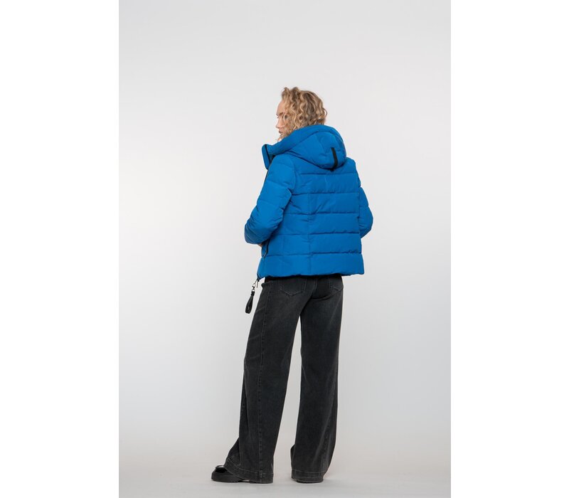 Geisha Jacket with Hood Short Cobalt