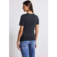 Street One Shirt Heart Neckline Shape Deepwater Blue