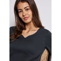 Street One Shirt Heart Neckline Shape Deepwater Blue