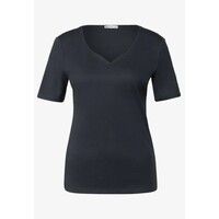 Street One Shirt Heart Neckline Shape Deepwater Blue