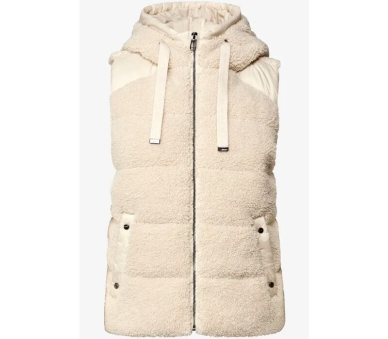 Street One Short Padded Teddy Mat Mix Vest savannah sand