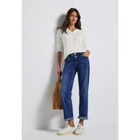 Street One Jersey V-Neck Shirt Off White