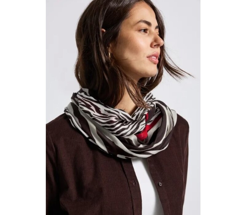 Street One Printed Loop Sjaal Racing Red