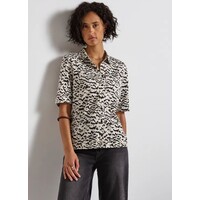 Street One Printed Blouse Shirt Pocket Morning Beige