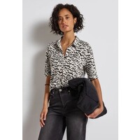 Street One Printed Blouse Shirt Pocket Morning Beige