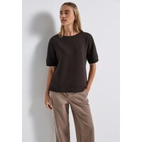 Street One Silk Look Shirt Rib Deep Roast Brown
