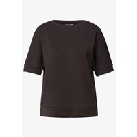 Street One Silk Look Shirt Rib Deep Roast Brown