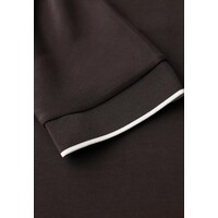 Street One Silk Look Shirt Rib Deep Roast Brown