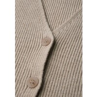 Street One Cosy Ribbed Sleeveless Cardigan Morning Beige Melange
