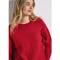 Street One Cosy Structure Sweater Racing Red