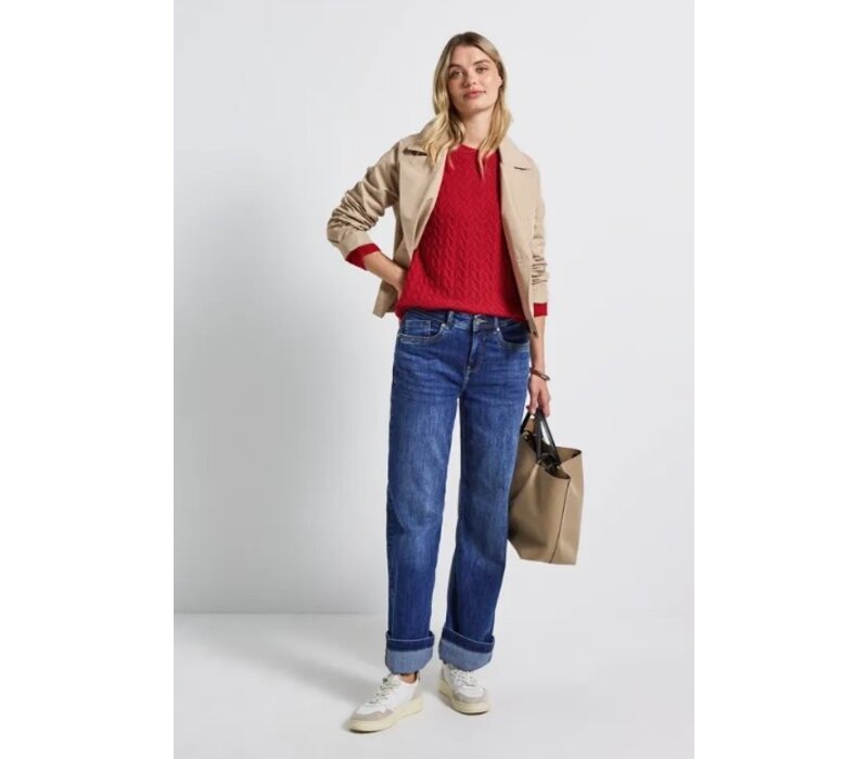 Street One Cosy Structure Sweater Racing Red