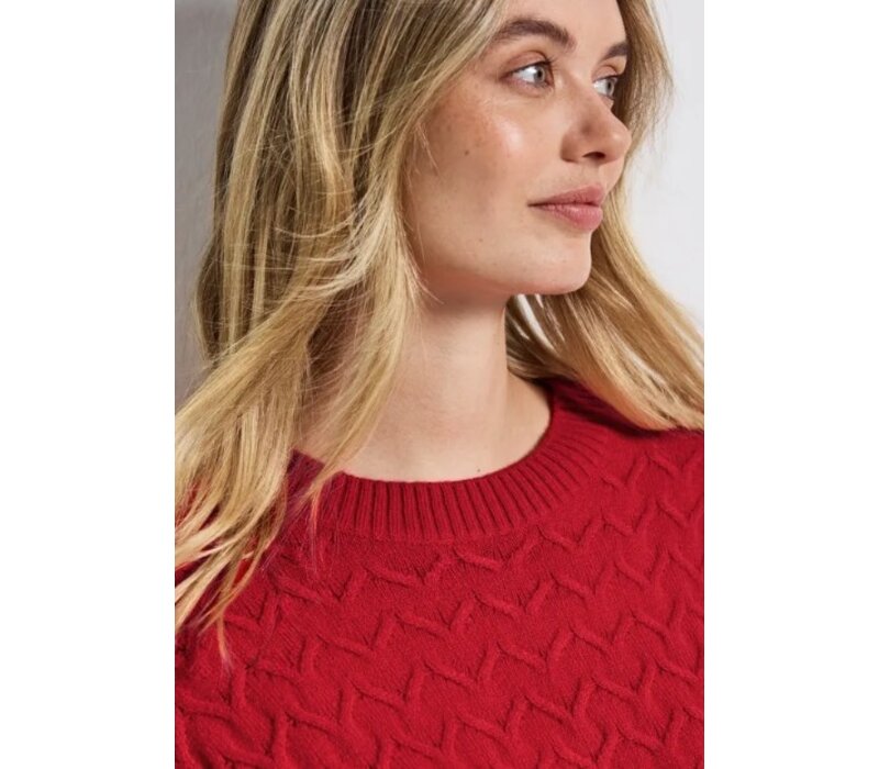 Street One Cosy Structure Sweater Racing Red